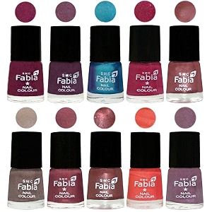 nail paint  glossy amp shine nail polish combo 6 ml each - set of 10 multicolor05347