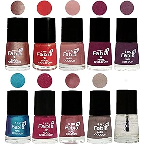 nail paint  glossy amp shine nail polish combo 6 ml each - set of 10 multicolor05266