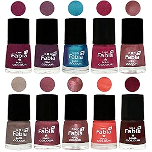 nail paint  glossy amp shine nail polish combo 6 ml each - set of 10 multicolor05359