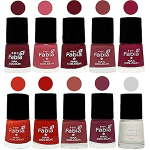 nail paint  glossy amp shine nail polish combo 6 ml each - set of 10 multicolor05544