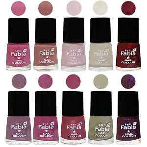 nail paint  glossy amp shine nail polish combo 6 ml each - set of 10 multicolor05677
