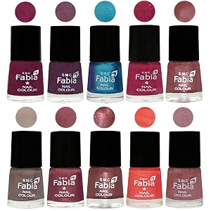 nail paint  glossy amp shine nail polish combo 6 ml each - set of 10 multicolor05352