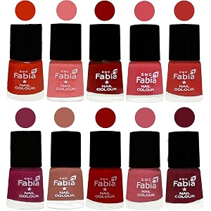 nail paint  glossy amp shine nail polish combo 6 ml each - set of 10 multicolor05423