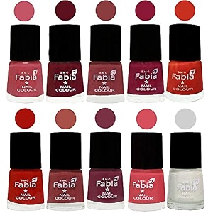 nail paint  glossy amp shine nail polish combo 6 ml each - set of 10 multicolor05551