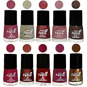 nail paint  glossy amp shine nail polish combo 6 ml each - set of 10 multicolor05828