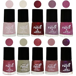 nail paint  glossy amp shine nail polish combo 6 ml each - set of 10 multicolor05722