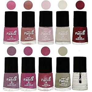nail paint  glossy amp shine nail polish combo 6 ml each - set of 10 multicolor05693