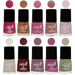 nail paint  glossy amp shine nail polish combo 6 ml each - set of 10 multicolor05620