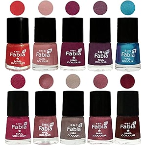 nail paint  glossy amp shine nail polish combo 6 ml each - set of 10 multicolor05288