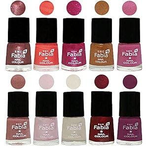 nail paint  glossy amp shine nail polish combo 6 ml each - set of 10 multicolor05579
