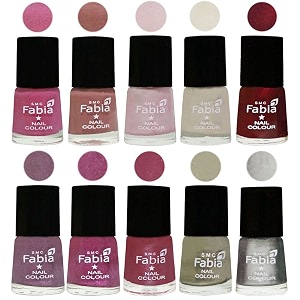 nail paint  glossy amp shine nail polish combo 6 ml each - set of 10 multicolor05682