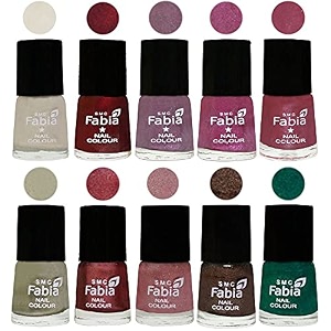 nail paint  glossy amp shine nail polish combo 6 ml each - set of 10 multicolor05749