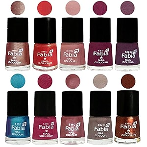 nail paint  glossy amp shine nail polish combo 6 ml each - set of 10 multicolor05260