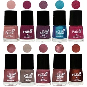 nail paint  glossy amp shine nail polish combo 6 ml each - set of 10 multicolor05320