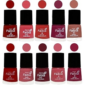 nail paint  glossy amp shine nail polish combo 6 ml each - set of 10 multicolor05456