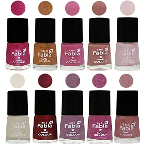 nail paint  glossy amp shine nail polish combo 6 ml each - set of 10 multicolor05622