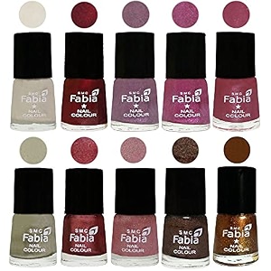 nail paint  glossy amp shine nail polish combo 6 ml each - set of 10 multicolor05754