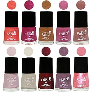 nail paint  glossy amp shine nail polish combo 6 ml each - set of 10 multicolor05614