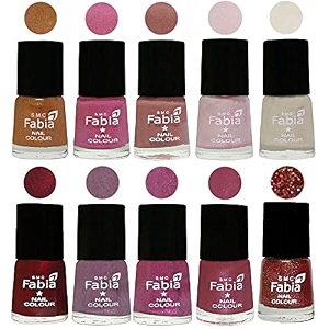 nail paint  glossy amp shine nail polish combo 6 ml each - set of 10 multicolor05660