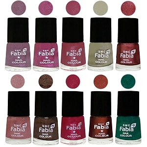 nail paint  glossy amp shine nail polish combo 6 ml each - set of 10 multicolor05788
