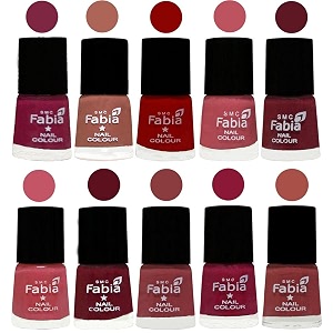 nail paint  glossy amp shine nail polish combo 6 ml each - set of 10 multicolor05498