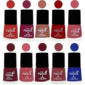 nail paint  glossy amp shine nail polish combo 6 ml each - set of 10 multicolor05492