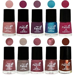 nail paint  glossy amp shine nail polish combo 6 ml each - set of 10 multicolor05333
