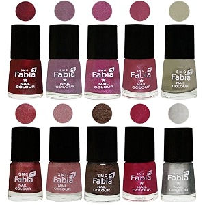 nail paint  glossy amp shine nail polish combo 6 ml each - set of 10 multicolor05768