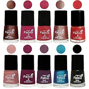 nail paint  glossy amp shine nail polish combo 6 ml each - set of 10 multicolor05147