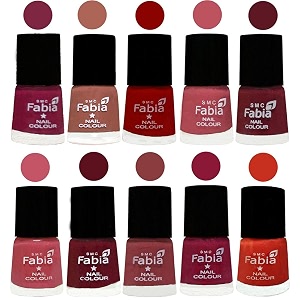 nail paint  glossy amp shine nail polish combo 6 ml each - set of 10 multicolor05496