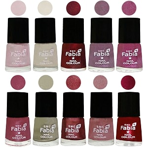 nail paint  glossy amp shine nail polish combo 6 ml each - set of 10 multicolor05720