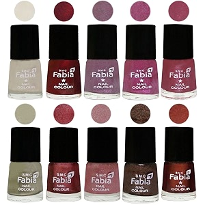 nail paint  glossy amp shine nail polish combo 6 ml each - set of 10 multicolor05740