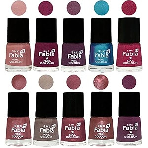 nail paint  glossy amp shine nail polish combo 6 ml each - set of 10 multicolor05325