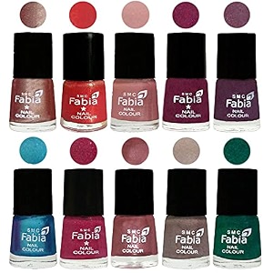 nail paint  glossy amp shine nail polish combo 6 ml each - set of 10 multicolor05256