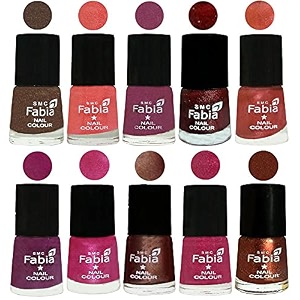 nail paint  glossy amp shine nail polish combo 6 ml each - set of 10 multicolor04835