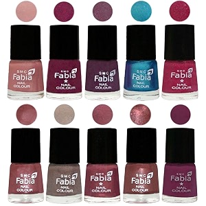 nail paint  glossy amp shine nail polish combo 6 ml each - set of 10 multicolor05327