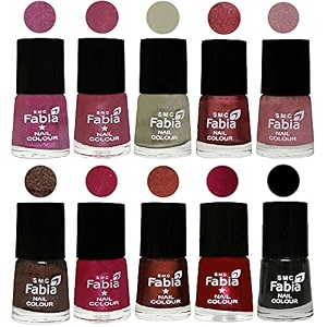 nail paint  glossy amp shine nail polish combo 6 ml each - set of 10 multicolor05814