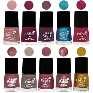 nail paint  glossy amp shine nail polish combo 6 ml each - set of 10 multicolor05332