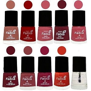 nail paint  glossy amp shine nail polish combo 6 ml each - set of 10 multicolor05516