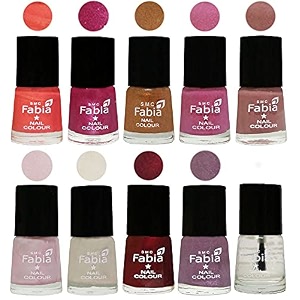 nail paint  glossy amp shine nail polish combo 6 ml each - set of 10 multicolor05618