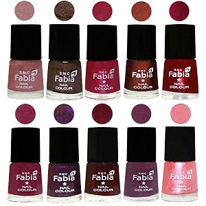 nail paint  glossy amp shine nail polish combo 6 ml each - set of 10 multicolor05874