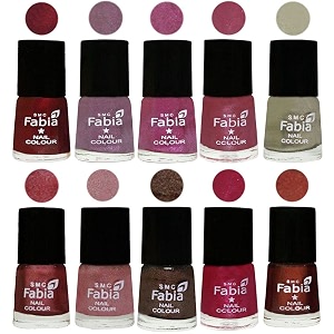 nail paint  glossy amp shine nail polish combo 6 ml each - set of 10 multicolor05760