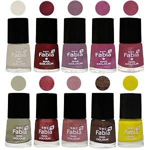 nail paint  glossy amp shine nail polish combo 6 ml each - set of 10 multicolor05746