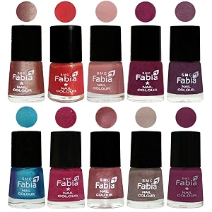 nail paint  glossy amp shine nail polish combo 6 ml each - set of 10 multicolor05254