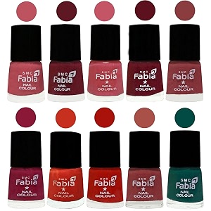 nail paint  glossy amp shine nail polish combo 6 ml each - set of 10 multicolor05533