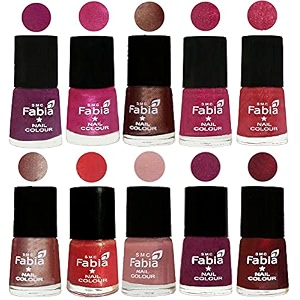 nail paint  glossy amp shine nail polish combo 6 ml each - set of 10 multicolor05038