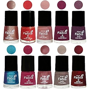nail paint  glossy amp shine nail polish combo 6 ml each - set of 10 multicolor05238