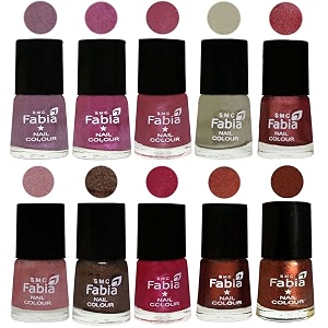 nail paint  glossy amp shine nail polish combo 6 ml each - set of 10 multicolor05792