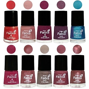 nail paint  glossy amp shine nail polish combo 6 ml each - set of 10 multicolor05267