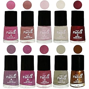 nail paint  glossy amp shine nail polish combo 6 ml each - set of 10 multicolor05688